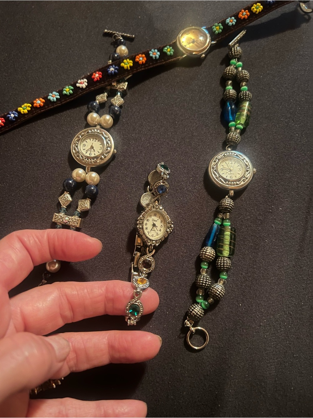 Vintage Four Pretty Watches, good condition, all need batteries